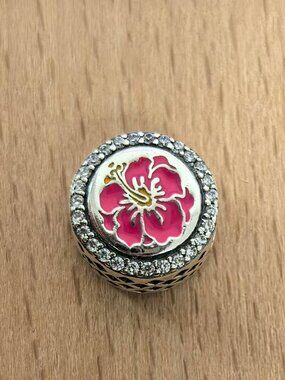 Pandora Maui Limited Flowers Bead Charm Pendant, S925 Silver Bracelets